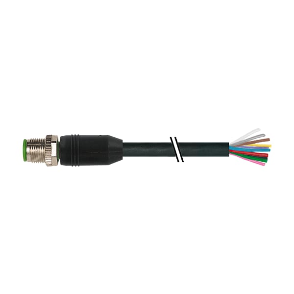 Murrelektronik M12 MALE 0 Degree, PUR 12x0, 14 black drag ch AIN 0.6m 7000-19001-7050060 - main